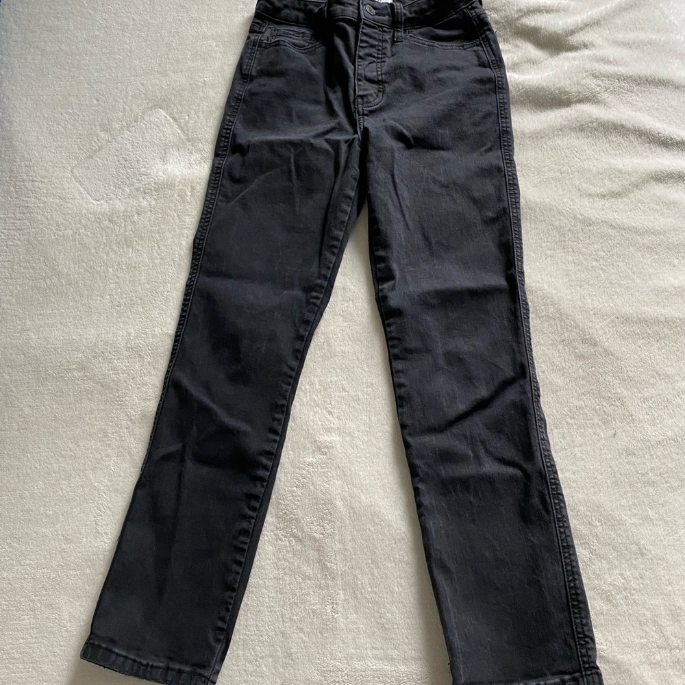 Black Straight-Leg Jeans